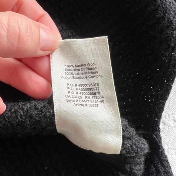 Wilfred Free wool black sweater, waffle, medium - Picture 5 of 5